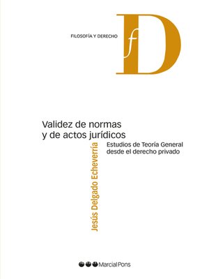cover image of Validez de normas y de actos jurídicos